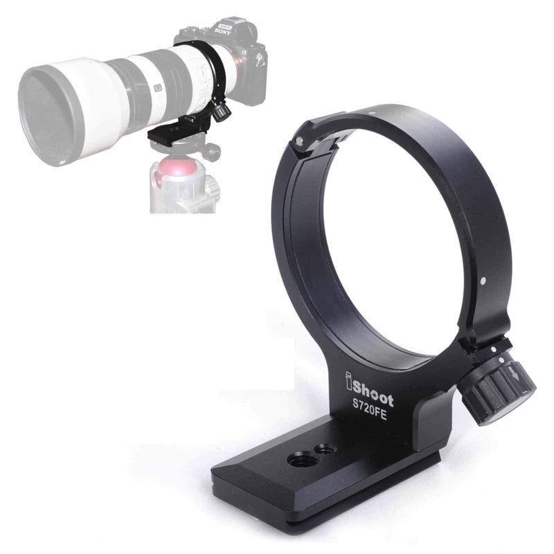 iShoot Metal Lens Collar Tripod Mount Ring Compatible with Sony FE 70-200mm f/4 G OSS SEL70200G - Support Bracket Bottom is Arca-Swiss Fit Camera Quick Release Plate - Image 1